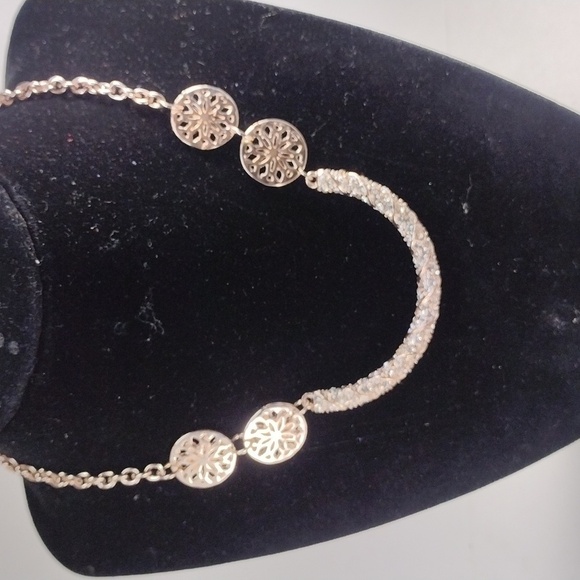 Rose Gold Necklace - Sparkling Swarovski Crystal Elements – Womens Chic Jewelry - Picture 6 of 8